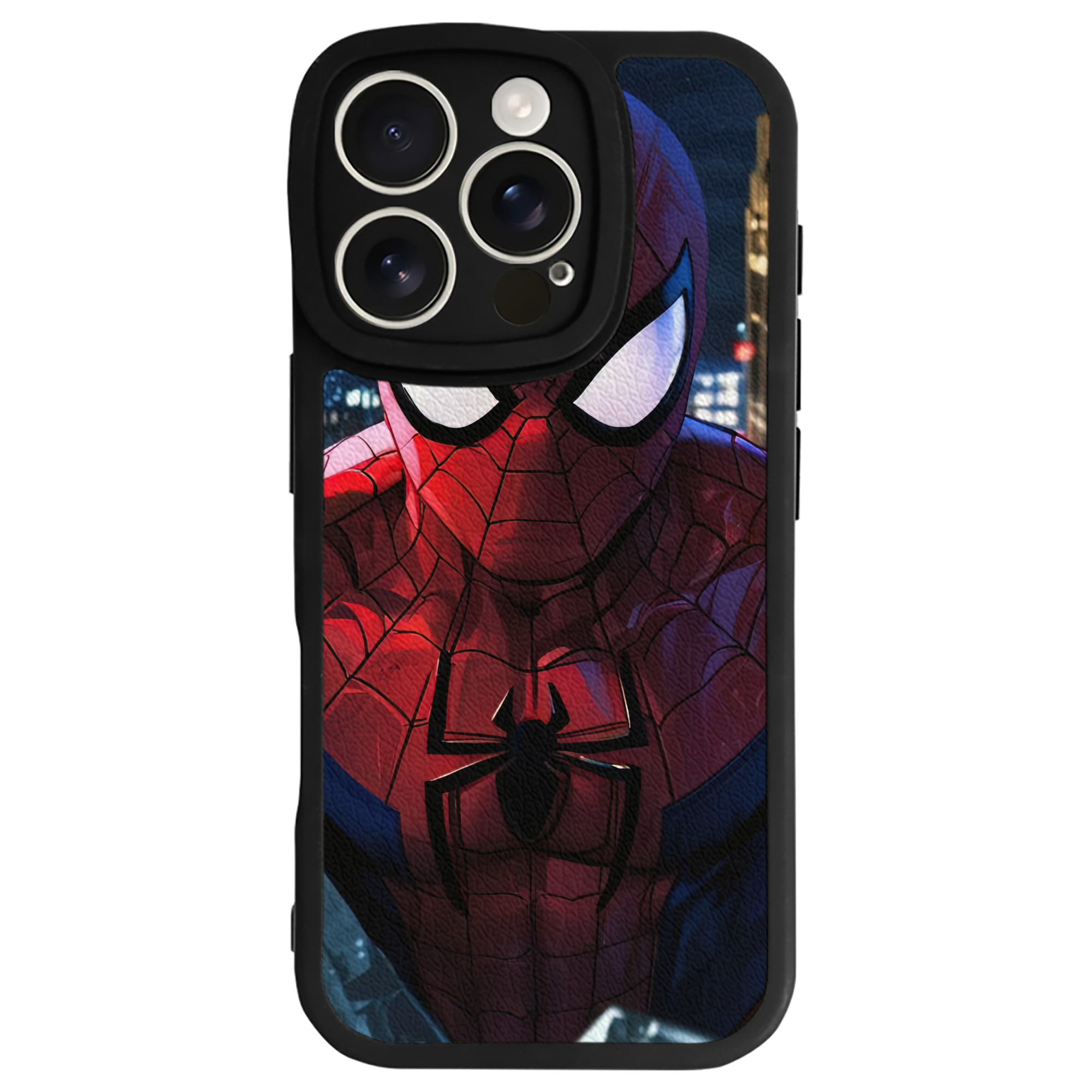 （画像用） Spider Man スパイダーマン 【iPhone 16シリーズ対応】シリコンスマホケース（レザー調） 材質：シリコン